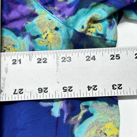 a new approach ANA Top Womens Plus 2X Blue Green Pink Floral Lightweight Casual - Picture 8 of 8